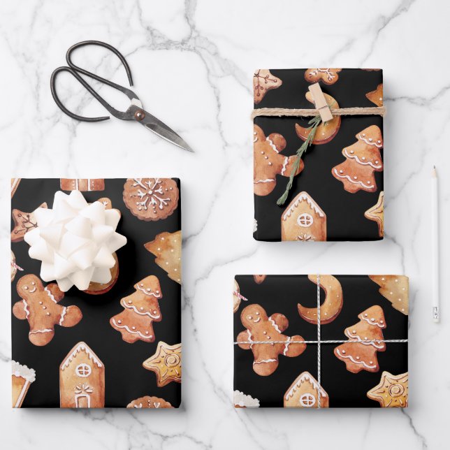 Cosy Christmas cookies Wrapping Paper  (Front)