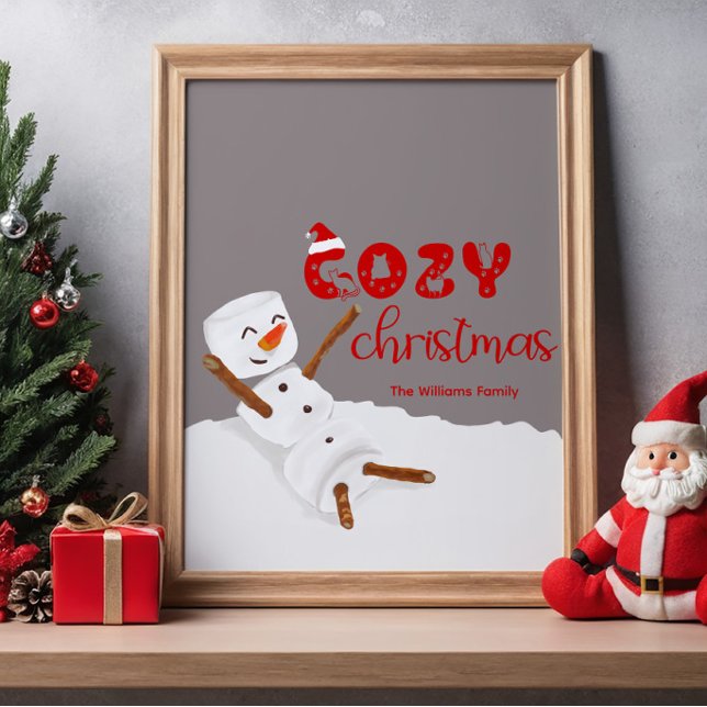 Cosy Christmas Cute Snowman Poster (Creator Uploaded)