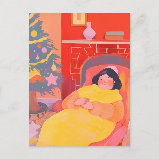 Cosy Christmas Day Postcard (Front)