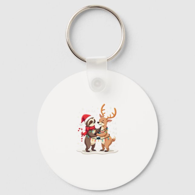 Cosy Christmas Dragonfly Key Ring (Front)