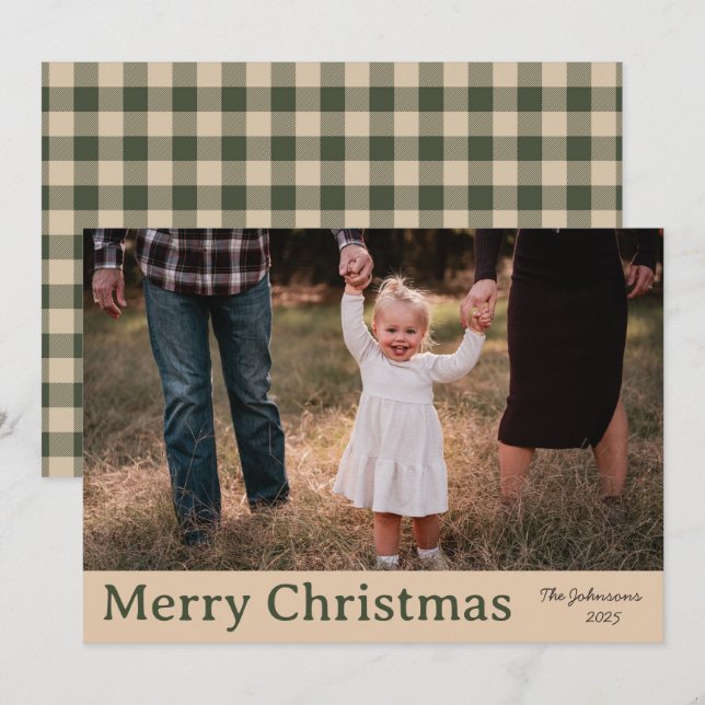 Cosy Christmas Farmhouse Family Christmas Card (Front/Back)