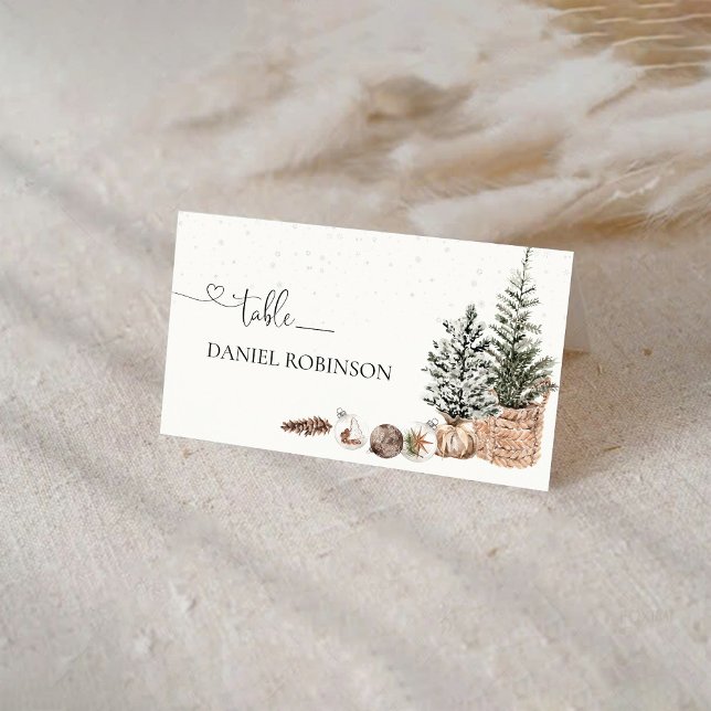 Cosy Christmas Folded Place Card (Creator Uploaded)