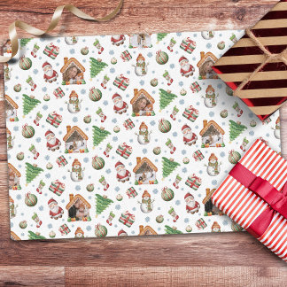 Cosy Christmas Gingerbred Photo Photo Pattern Tissue Paper