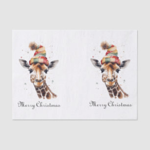 Cosy Christmas Giraffe, custom Tissue Paper