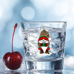 Cosy Christmas Gnome Red Green Winter Cute Shot Glass