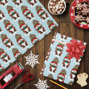 Cosy Christmas Gnome Red Green Winter Cute Wrapping Paper