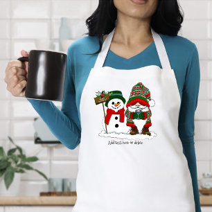 Cosy Christmas Gnome Snowman Winter Holiday Cute Standard Apron
