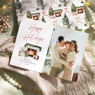 Cosy Christmas Holiday Photo Card
