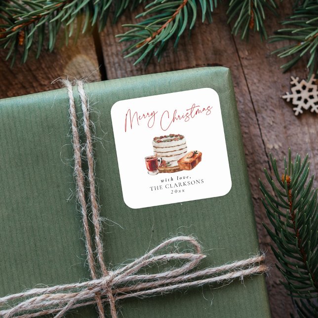 Cosy Christmas Holiday  Square Sticker (Creator Uploaded)