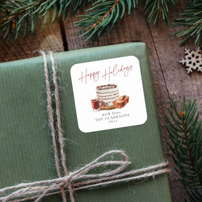 Cosy Christmas Holiday  Square Sticker (Creator Uploaded)