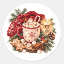 Cosy Christmas Hot Chocolate Winter Hygge Red
