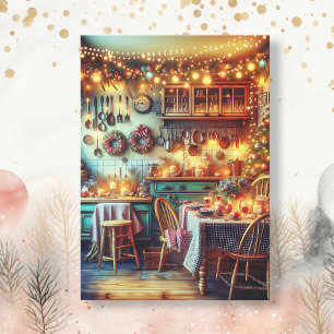 Cosy Christmas in Festive Kitchen Card