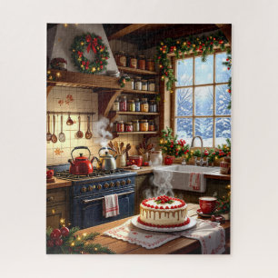 Cosy Christmas Kitchen with Holiday Cake Jigsaw Puzzle