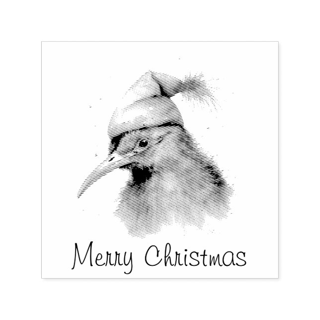 Cosy Christmas Kiwi, custom Self-inking Stamp (Design)
