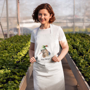 Cosy Christmas Kiwi, custom Standard Apron