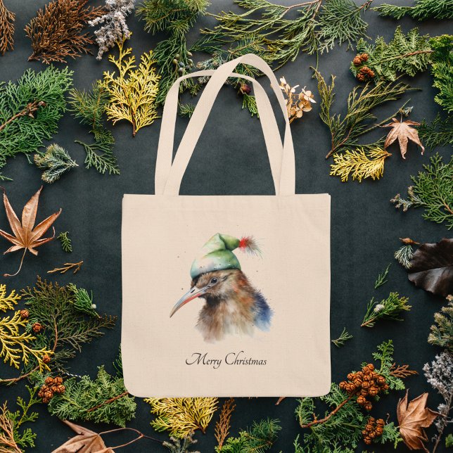 Cosy Christmas Kiwi, custom Tote Bag (Creator Uploaded)