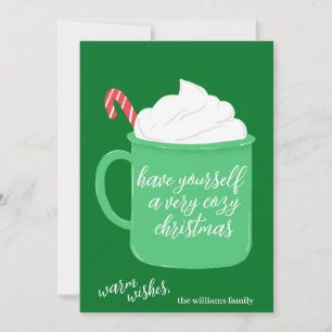 Cosy Christmas Mug Photo Christmas Card