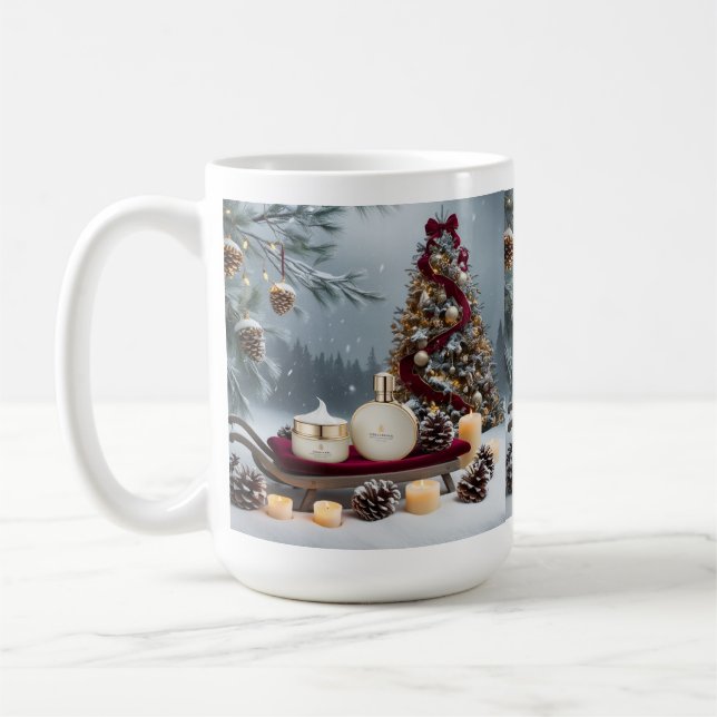 Cosy Christmas Mug: Warm Up with Festive Cheer Coffee Mug (Left)