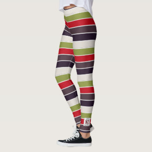 Cosy Christmas Pastel Colour Palette Monogram Leggings