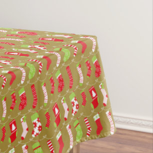 Cosy Christmas Retro Winter Socks Tablecloth