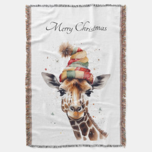 Cosy Christmas Safari, custom Throw Blanket