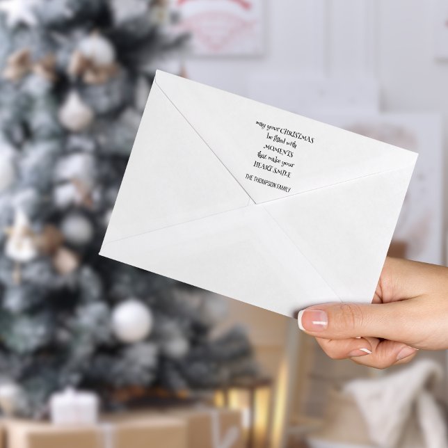 Cosy Christmas Saying Name Artsy Typography Self-inking Stamp (Self inking rubber stamp with choice of ink Colors )