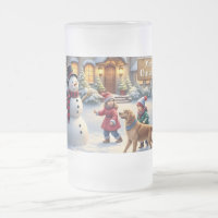 Cosy Christmas Snow Scene Art