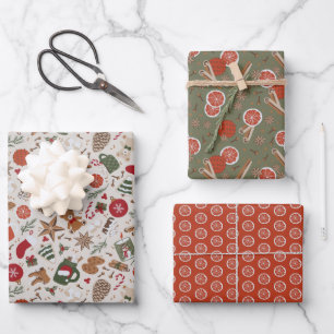 Cosy Christmas & Spice Wrapping Paper Sheet
