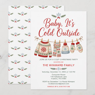 Cosy Christmas Sweater Holiday Party Invitation