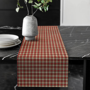 Cosy Christmas Table Runner in Plaid Design
