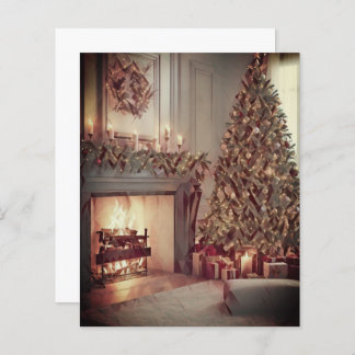 Cosy Christmas tree and Fireplace crafting paper 