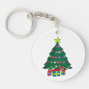 Cosy Christmas Tree Key Ring
