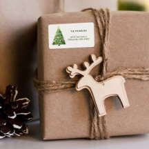 Cosy Christmas Tree Star Return Address