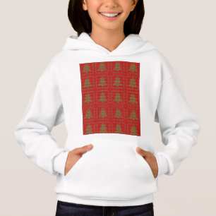 Cosy Christmas tree ugly sweater chequered pattern