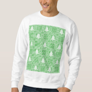 Cosy Christmas tree ugly sweater chequered pattern