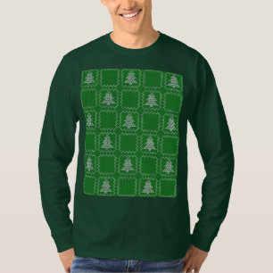 Cosy Christmas tree ugly sweater chequered pattern