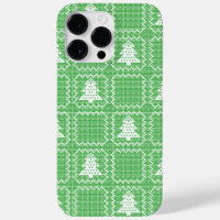 Cosy Christmas tree ugly sweater chequered pattern