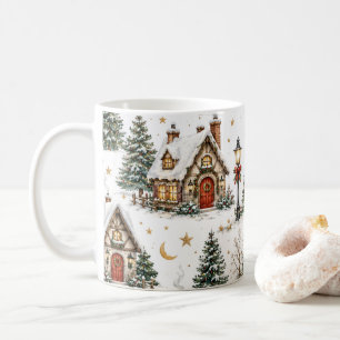 Cosy Christmas Village Snowy Cottages Coffee Mug