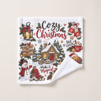 Cosy Christmas Winter Wonderland Wash Cloth