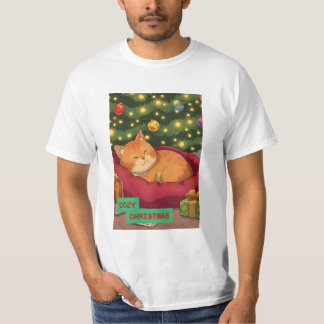Cosy Christmas with an Orange Cat T-Shirt