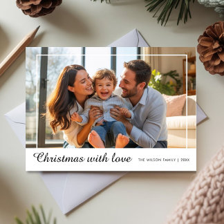 Cosy Christmas With Love Custom Family Card