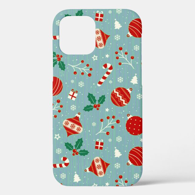 Cosy Christmas Wonderland Pattern ❄️🎁 Festive Case-Mate iPhone Case (Back)