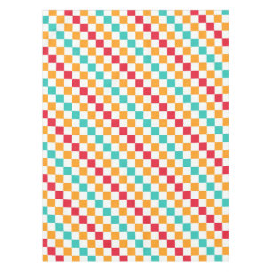 Cosy classroom diagonal chequerboard pattern tablecloth