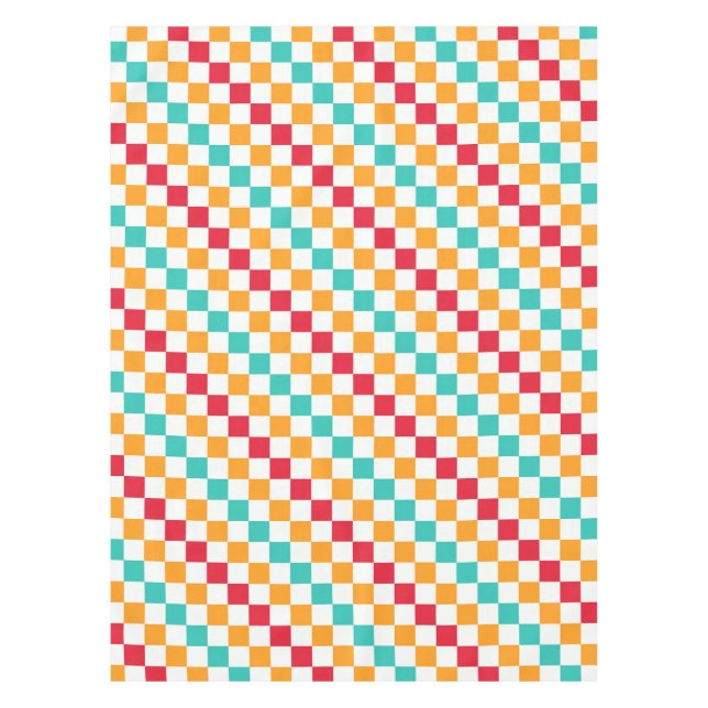 Cosy classroom diagonal chequerboard pattern tablecloth (Front)