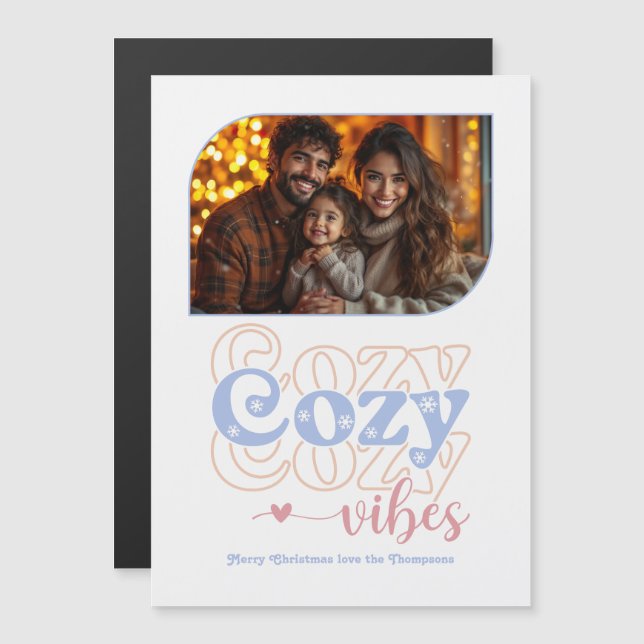 Cosy Cloud Holiday Keepsake Christmas Photo (Front/Back)
