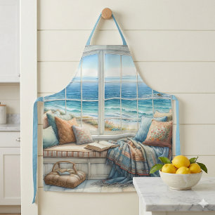 Cosy Coastal Window Seat Cottagecore Apron