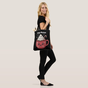 Cosy Cocoa Cute Kawaii Hot Chocolate Christmas  Tote Bag