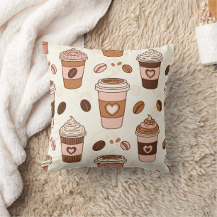 Cosy Coffee Cup Pattern (12) Cushion