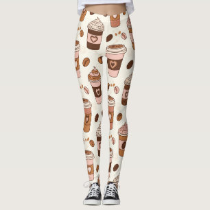 Cosy Coffee Cup Pattern (12) Leggings