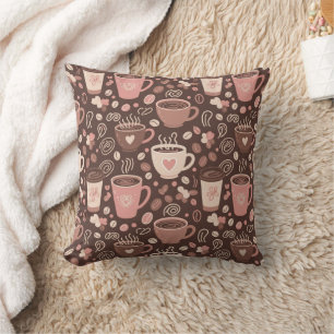 Cosy Coffee Cup Pattern (2) Cushion